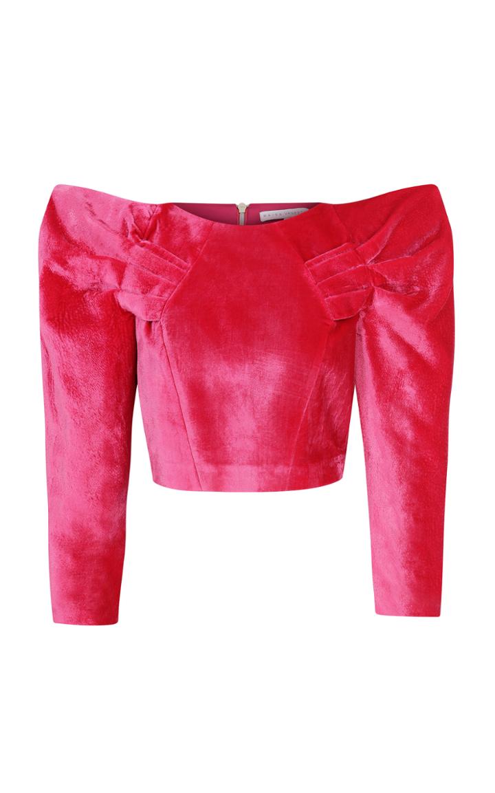 Moda Operandi Raisa Vanessa Off-the-shoulder Velvet Top