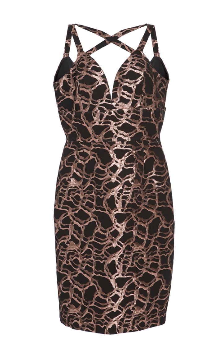 Christian Siriano Criss-cross Halter Dress