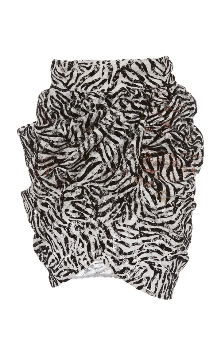 Dundas Zebra Flocked Lace Skirt