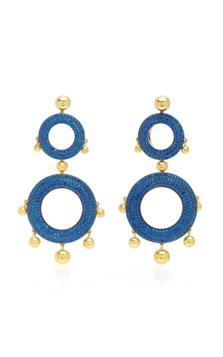 Joanna Laura Constantine Grommet Gold-plated Brass And Cubic Zirconia Statement Earrings
