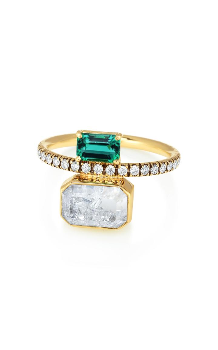 Moritz Glik Emerald And Diamond Kaleidoscope Shaker Ring