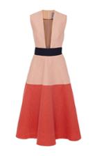 Lela Rose Sleeveless Color Block Dress