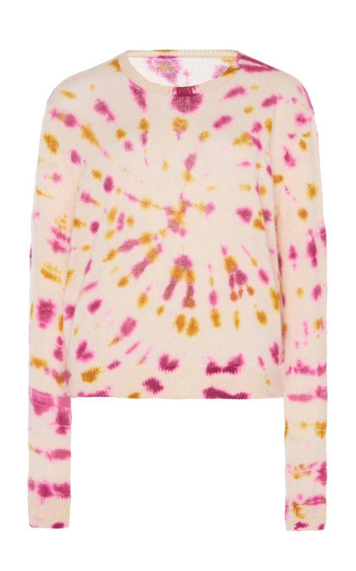 Moda Operandi The Elder Statesman Dub Swirl Tranquility Cropped Cashmere Sweater Siz