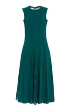 Moda Operandi Oscar De La Renta Pleated Silk-blend Dress