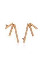 Eva Fehren Sputnik 3 18k Rose Gold And Diamond Earrings