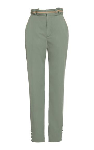 Johanna Ortiz Honey Lemon Tapered-leg Wool Pants