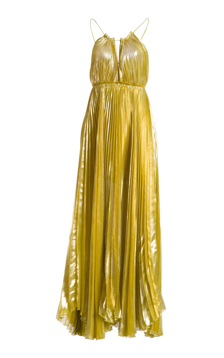 Maria Lucia Hohan Sayan Pliss Chiffon Midi Dress