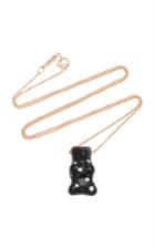 Lauren X Khoo Rhodium-plated 18k Gold Onyx And Diamond Necklace