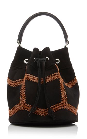 Marina Raphael Estella Crochet Suede Bag