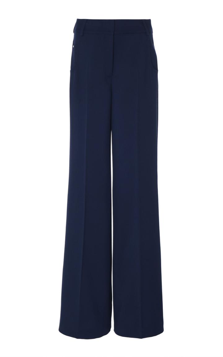 Akris Wool High-waist Wide-leg Pants