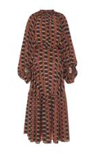 Stella Jean Balloon Sleeve Printed Maxi Dress