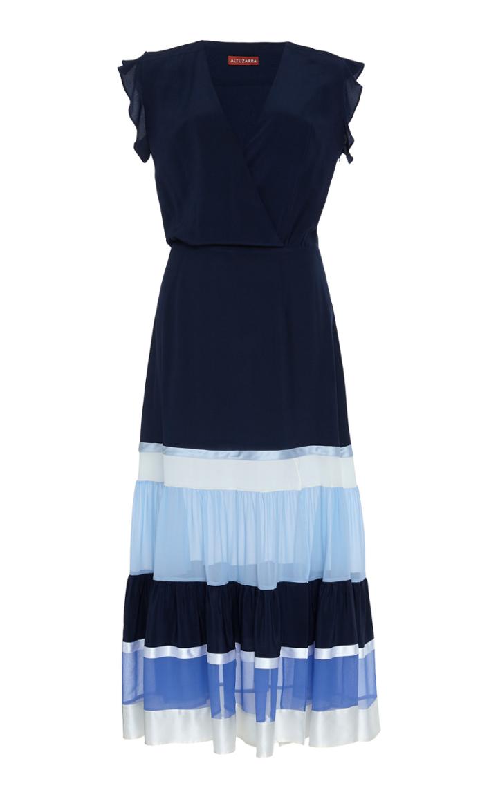 Moda Operandi Altuzarra Judy Crepe De Chine Midi Dress Size: 36