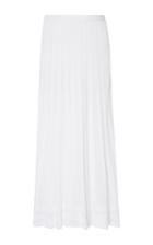 Oscar De La Renta Tea Length Pleated Skirt