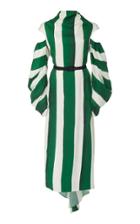 Hellessy Verushka Cold-shoulder Striped Column Dress