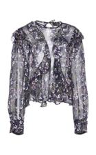 Isabel Marant Muster Metallic Silk Top
