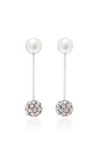 Moda Operandi Alessandra Rich Glass Pearl And Crystal Sphere Earrings
