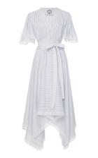 Evi Grintela Romy Striped Cotton Midi Wrap Dress