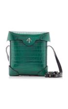 Manu Atelier Pristine Mini Croc-effect Leather Bag