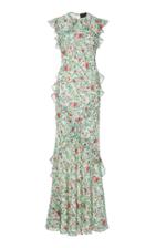 Saloni Tamara-b Floral-print Silk-georgette Maxi Dress