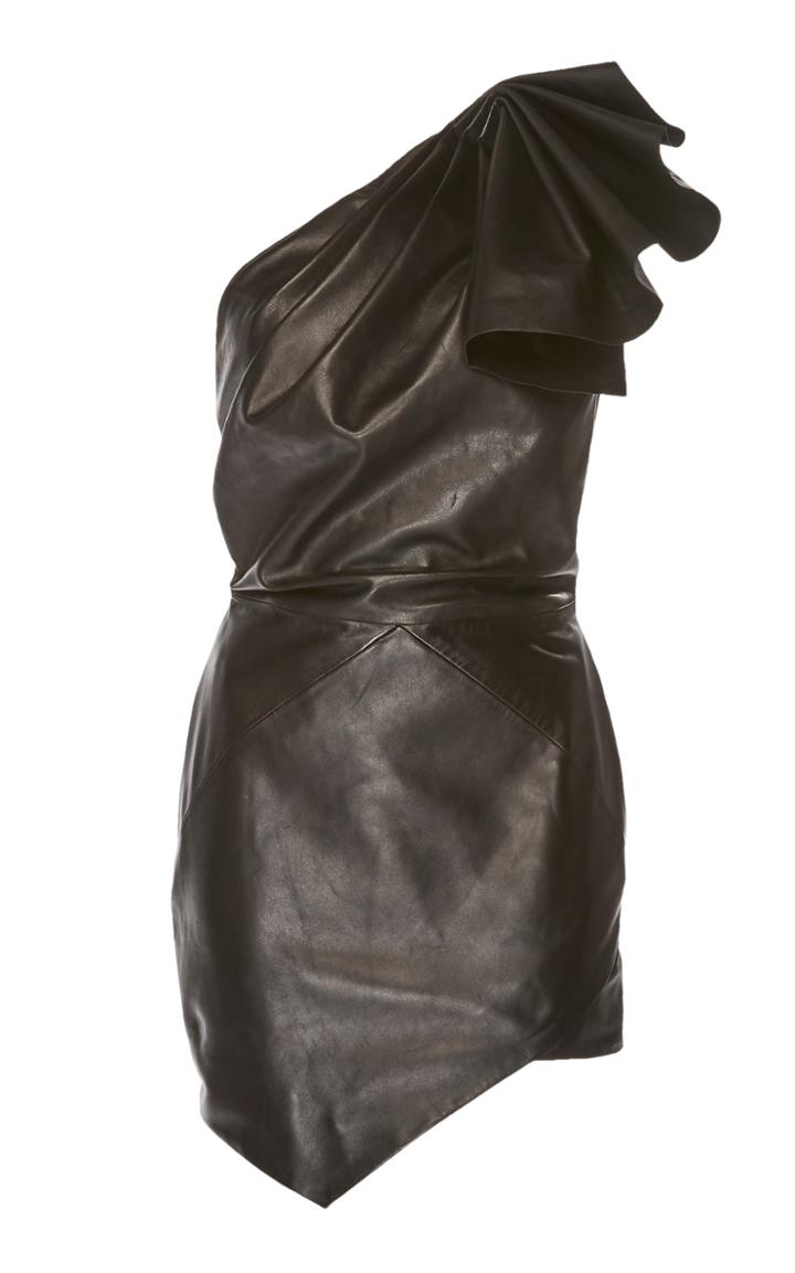 Alexandre Vauthier One-shoulder Leather Mini Dress