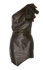 Alexandre Vauthier One-shoulder Leather Mini Dress