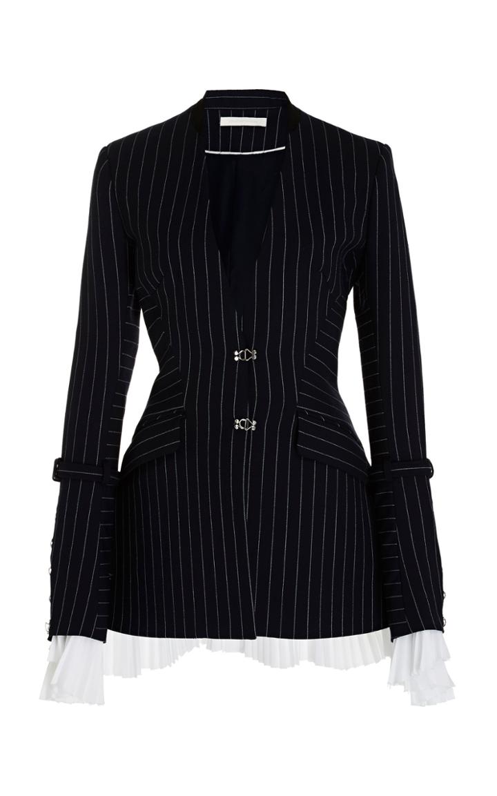 Jonathan Simkhai Pinstripe Tailoring Basque Jacket