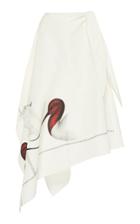 Moda Operandi Ellery Pleasures Asymmetric Bird-print Sarong Skirt Size: 38