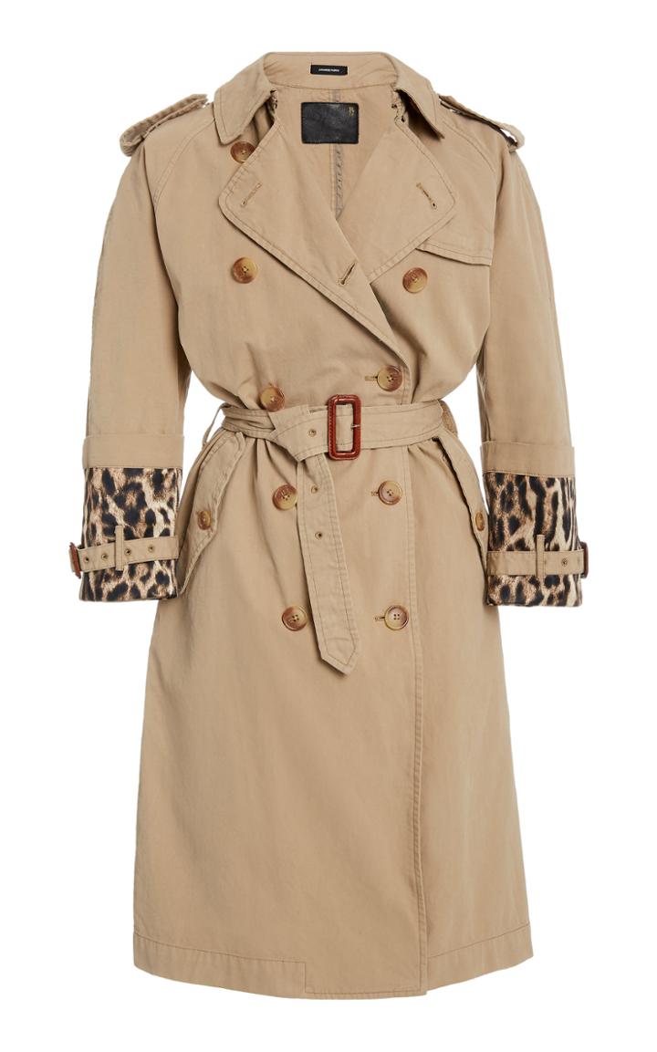 R13 Foldover Cuff Trench Coat