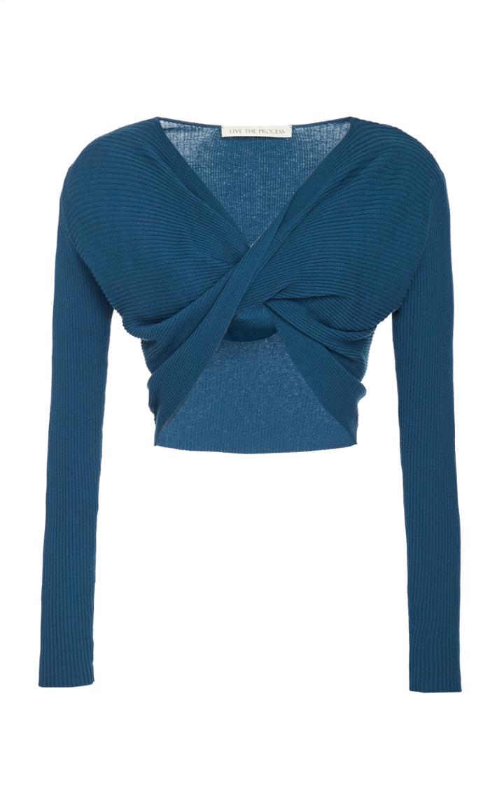 Live The Process Long Sleeve Cross Body Top
