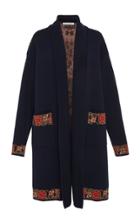 Oscar De La Renta Oversized Wool-cashmere Tree Of Life Cardigan
