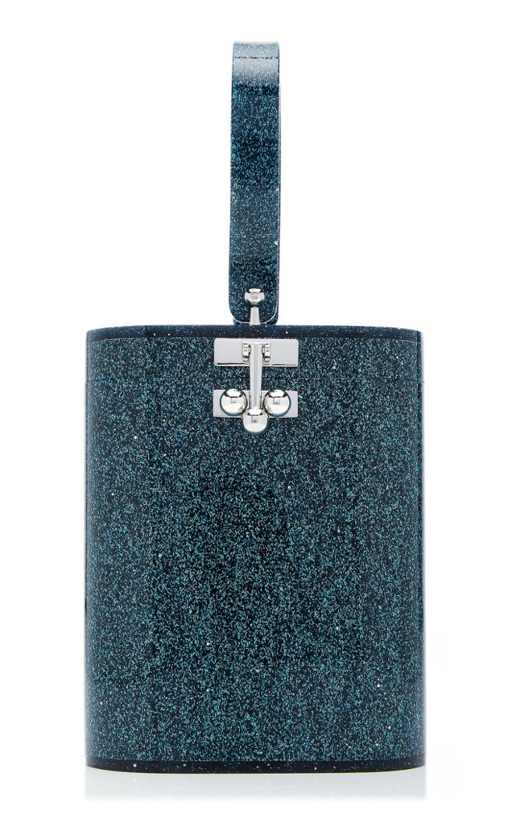Edie Parker Oval Glittery Acrylic Bag