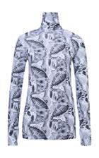 Dorothee Schumacher Cat Nip Printed Long Sleeve Turtleneck Top