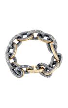 Moritz Glik 18k Gold, Blackened Silver And Diamond Bracelet