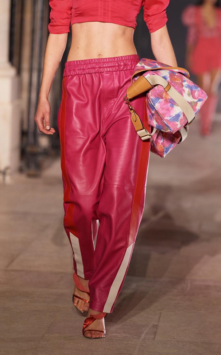 Moda Operandi Isabel Marant Ailenoba Colorblocked Leather Straight-leg Pants
