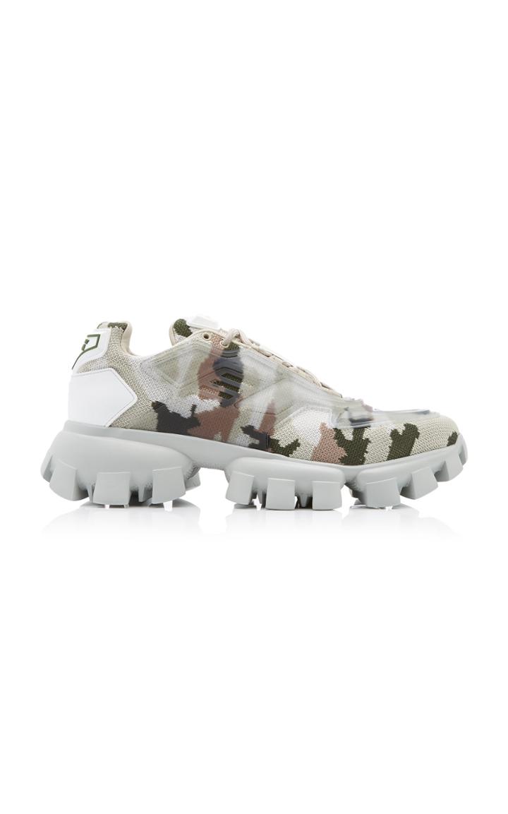 Prada Camo Rubber-knit Sneakers