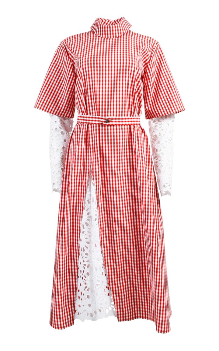 Anouki Lace-inset Midi Dress