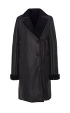 J. Mendel Reversible Collared Leather-shearling Coat