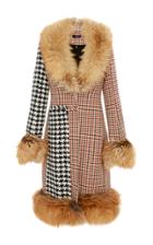 Ellery Idol Mixed Houndstooth Long Coat