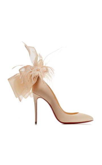 Christian Louboutin Exclusive Anemone Embellished Satin Pumps
