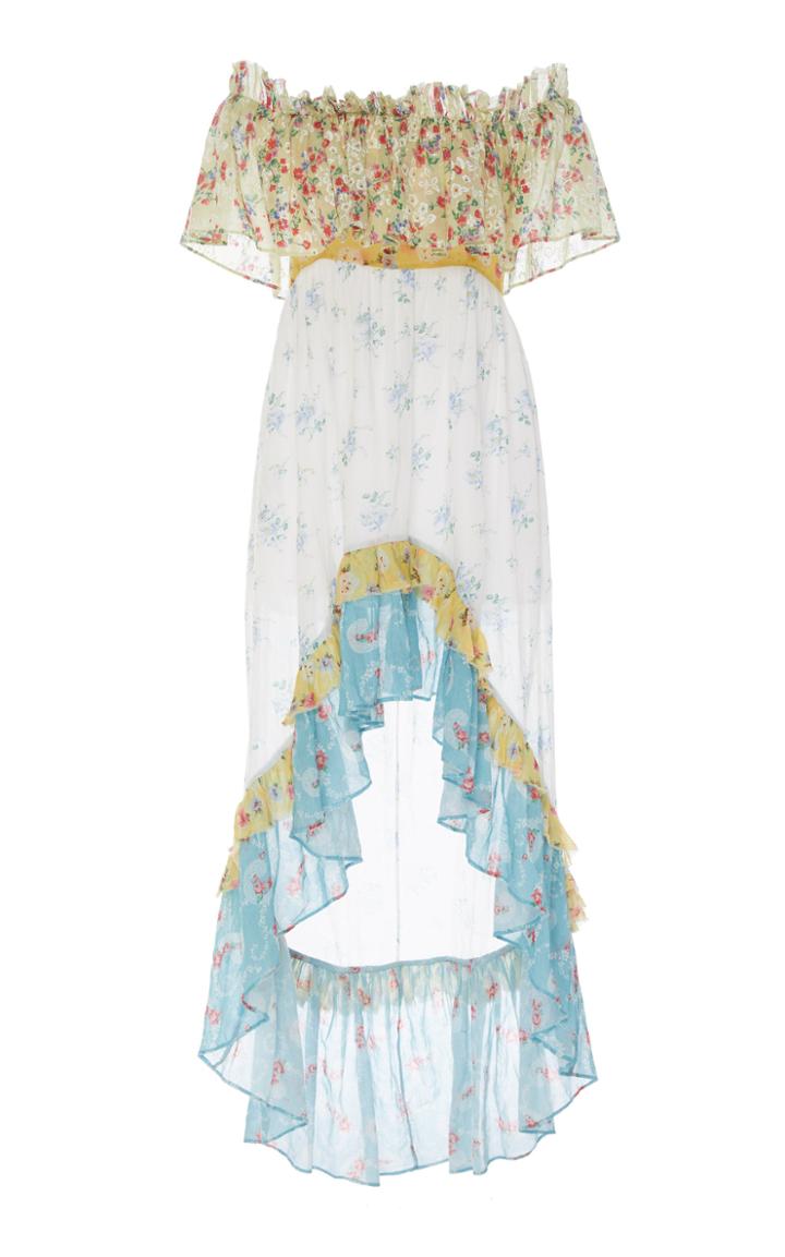 Loveshackfancy Alexia Mixed Print Dress