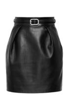 Alexandre Vauthier Embellished Belted Leather Mini Skirt