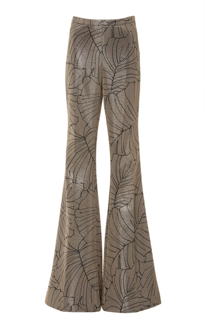 Christian Siriano Printed Flared Pants