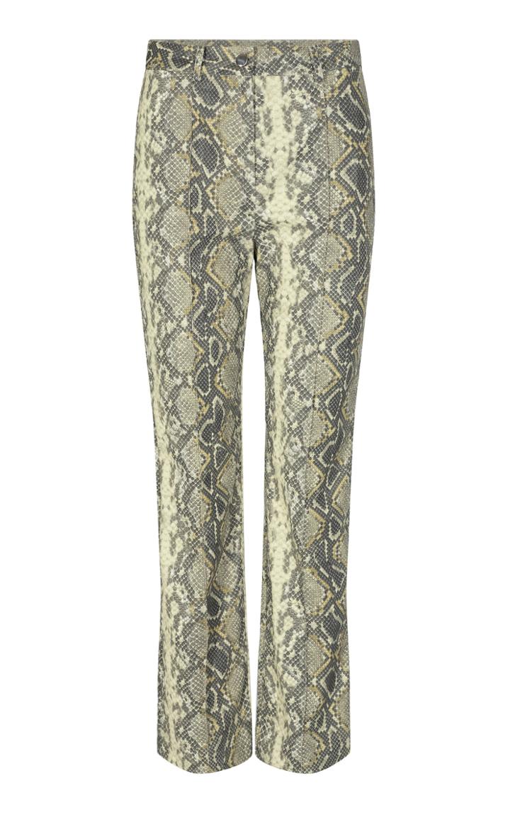 Moda Operandi Rotate Robyn Snake-effect Straight-leg Trousers