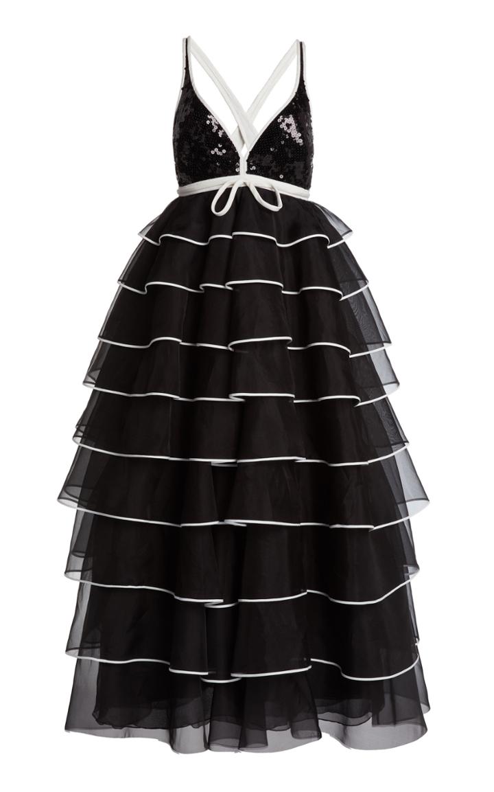 Moda Operandi Giambattista Valli Paillette Tiered Dress
