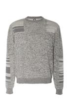 Oamc Manual Mouline Paneled Cotton Sweater