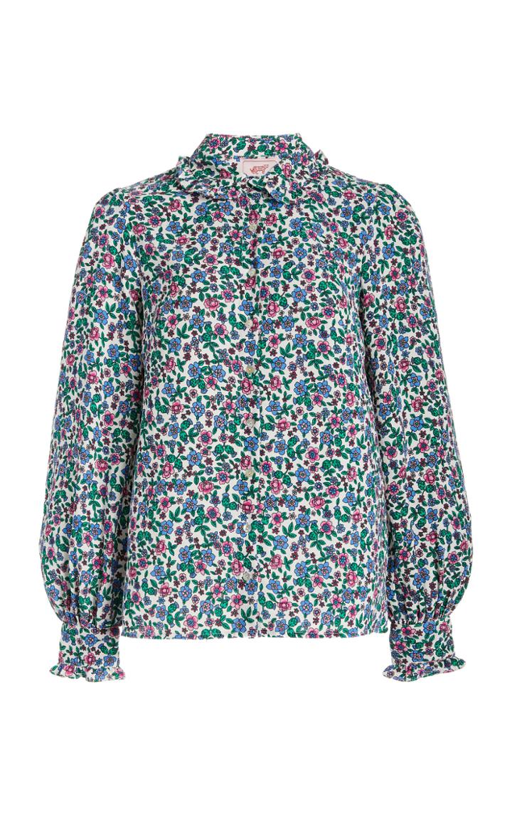 Moda Operandi Banjanan Keiza Floral-print Crepe Blouse