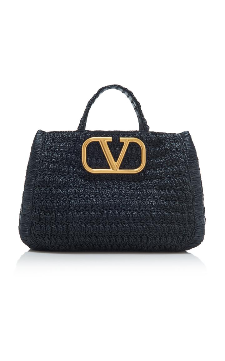 Moda Operandi Valentino Medium Double Handle Raffia Tote