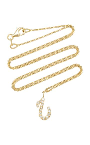 Names By Noush Tiny Treasures Arabic Initial Pave Necklace