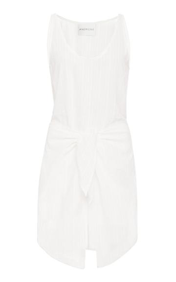Anemone Dk Tie-front Cotton Linen-blend Mini Dress