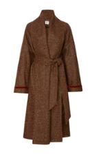Maison Pre Herringbone Shawl Collar Coat